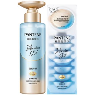 潘婷/Pantene  深水泡弹PRO-V水养洗发露清润型300ml+高浓发膜清润型(12mlX8)