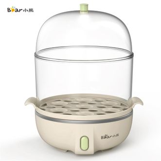 小熊/Bear  煮蛋器蒸蛋器 迷你机蒸蛋器早餐神器  一键式双层便携式电蒸锅 不带蒸碗