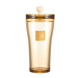VISIONS  康宁心悦双饮杯  500ML/个  咖啡杯带盖高颜值玻璃杯吸管杯办公室随行杯