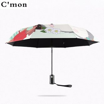 C'mon   刺猬先生自动伞 三折防晒遮阳伞 防紫外线便携晴雨伞