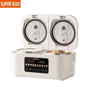 苏泊尔（SUPOR）  双胆电饭煲SF20TC801 双316L不锈钢0涂层一体双拼家用4L升多功能智能煲汤蒸煮迷你小型2L+2L全自动双控电饭锅