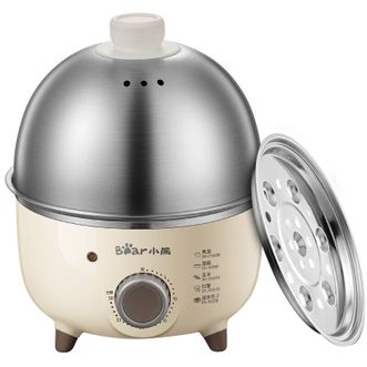 小熊/Bear  煮蛋器  可定时不锈钢蒸蛋器自动断电蒸锅鸡蛋羹迷你鸡蛋器