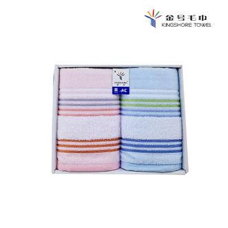 金号  风尚毛巾 2条装  全棉洗脸巾 擦脸巾 颜色随机  ZL1702-2