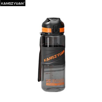 康知缘/KANGZYUAN  幻影护卫舰运动水杯700mL 男女士大容量水杯户外运动便携塑料杯一键弹盖杯子 黑色