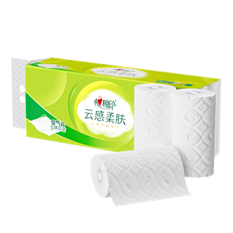 心相印  感柔肤 4层70g*10卷卫生纸 柔厚耐用 纸巾