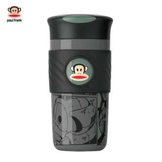 大嘴猴/PaulFrank  保温杯咖啡杯陶瓷内胆保温杯男女水杯学生上班族办公室泡茶杯带茶隔PFD081-480（漫画灰）