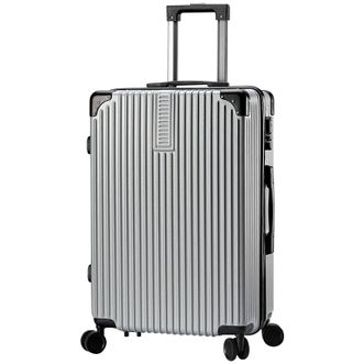 星迪威克  24寸复古包角拉杆箱 旅游出行密码箱 万向轮行李箱 银色