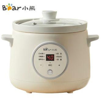 小熊/Bear  电炖锅  1.5L微电脑触控  电砂锅煲汤锅炖汤锅  白瓷炖锅 6大预设功能   DDG-E15K2