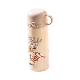 希乐  显眼包保温杯316不锈钢杯子儿童吸管杯学生上学用水杯450ml   XB-24105-450