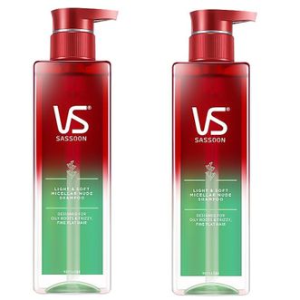 沙宣/VS  轻润裸感洗发水  500ml/瓶*2  清爽去油裸感蓬松养根韧发蓬松质感男士女士通用洗发水