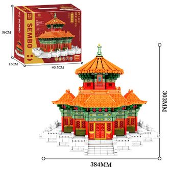 森宝积木 故宫宫廷文化-宫廷建筑万春亭201112 拼装益智积木 故宫建筑模型