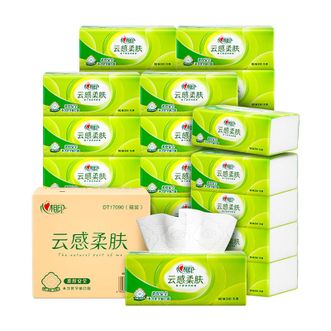 心相印  云感抽纸 90抽三层24包 ADA01337 柔韧亲肤 塑装纸面巾