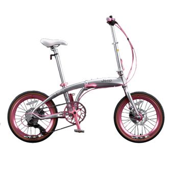 Jeep  铝合金8速线碟版便携折叠自行车 LR380-线碟版（多种车架刀圈颜色可选）