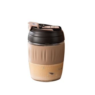 Jeko&Jeko双饮玻璃吸管杯咖啡杯400mL