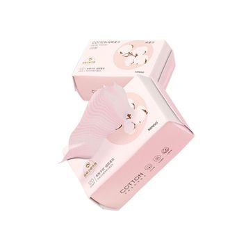 名创优品/MINISO  棉柔巾 一次性洗脸巾120抽*12包 一年用量 粉色包装
