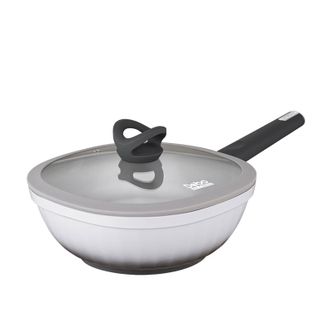 德铂（Debo）  陶瓷钛不粘小方锅  口径约26cm  炒菜锅炒锅