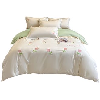 凯诗风尚  40S全棉素色四件套 双人床品套件