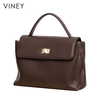 viney  休闲时尚邮差包包女斜挎手提包牛皮大容量女士单肩包5889QKL