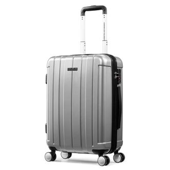美旅/American Tourister  四轮拉杆箱  万向轮旅行箱  商务箱登机密码箱20英寸行李箱  银色