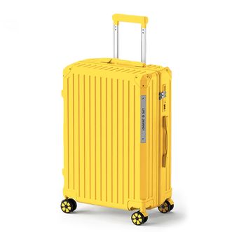 汉旅HANLV  20英寸时尚竖纹行李箱包角加固拉杆箱旅行箱密码箱可登机箱【顺丰配送】