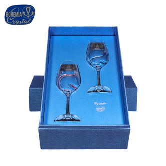 CRYSTALEX  捷克水晶红酒杯高端勃艮第酒杯高级高脚杯子礼盒进口无铅酒具套装 无铅水晶·550ML波尔多红酒杯