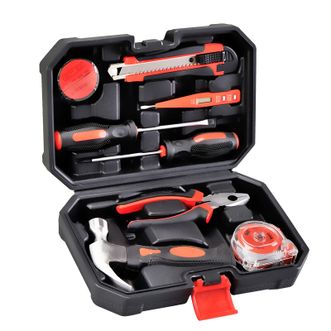  畅意游自驾野营随车工具箱 车载工具套装多功能两用维修组合套装五金工具箱9件套