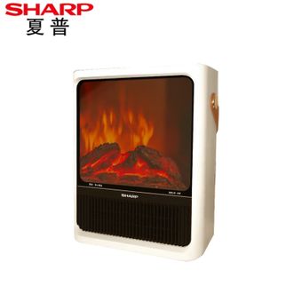 夏普/Sharp  取暖器家用暖风机速热电暖风浴室热风机复古3D仿真炭火节能电暖气卧室电暖器办公室烤火炉 HX-AR184B-D