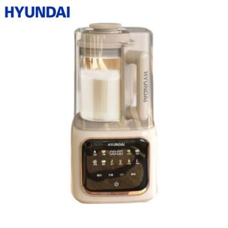 HYUNDAI  破壁机HX-W09轻音家用料理机带罩降音低声音全自动宝宝辅食机豆浆机榨汁机搅拌机1~4人  10大功能+20叶钢刀+带罩款