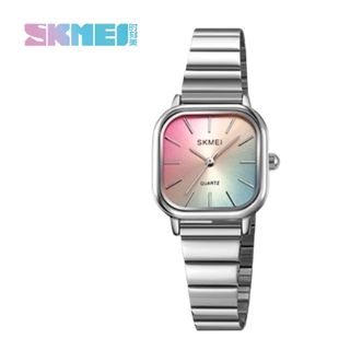 时刻美（Skmei）  小方块 小众轻奢简约炫彩小表盘钢带 石英手表女（2190）