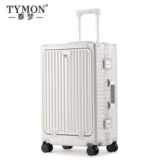 泰梦/TYMON  逐梦T系列旅行箱铝框款前开盖多功能铝框双排刹车USB接 TM-B002 20英寸 下单备注颜色