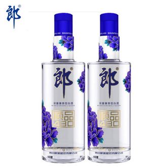 郎酒 顺品郎蓝顺480 45度480ml*2瓶装 兼香型光瓶白酒