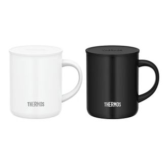 膳魔师（THERMOS）  简约带盖咖啡杯  350ML不锈钢保温保冷杯时尚保温杯