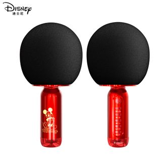 迪士尼（Disney）无线麦克风 k歌话筒音响一体带声卡蓝牙话筒 红色米奇款