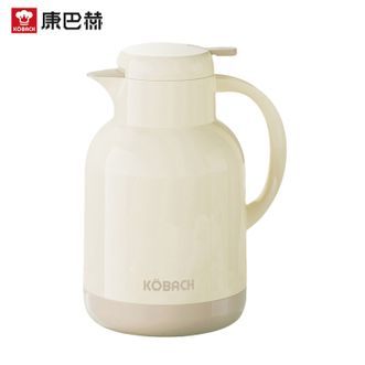 康巴赫  泡芙系列玻璃内胆保温壶1.3L 学生宿舍暖水壶办公室开水瓶欧式保温水壶热水壶