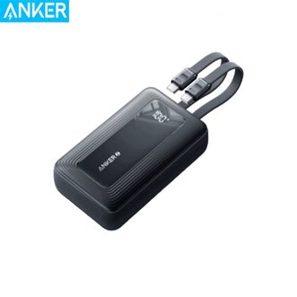 安克  充电宝A110M【黑色】 自带双c线新3C认证可上飞机45W20000毫安大容量快充移动电源苹果白户外储能电源