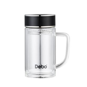 德铂（Debo）  办公杯双层玻璃杯  约350ml  茶杯水杯泡茶杯