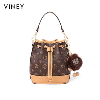 viney  秋冬新款水桶包女高级感大容量单肩手提斜挎包 V93174