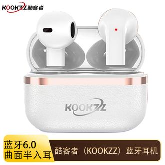 KOOKZZ  蓝牙耳机半入耳式高音质运动跑步超长续航AI智能通话降噪 R13白色