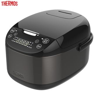 膳魔师（THERMOS）  3L电饭煲微电脑电饭锅 预约定时多功能煮饭煮粥煲汤炖煮锅厨房家用电器电炖锅电锅电热锅EHA-4132D黑色