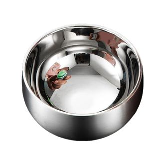 MAXCOOK  316L不锈钢碗 汤碗双层隔热 饭碗餐具面碗12cm MCCU2012