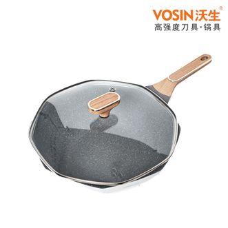 沃生（VOSIN）  八角不粘炒锅（含硅胶铲）八角锅 麦饭石不粘锅 VSG0153
