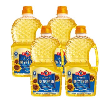多力  Mighty 鲜选葵花籽油1.8L*4压榨一级 去壳压榨/充氮保鲜/0反式脂肪酸