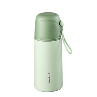 物生物（RELEA）UP316保温杯男女士316不锈钢550ML大容量水杯高颜值泡茶杯学生儿童杯子 清新绿 JV012240-0550-VS