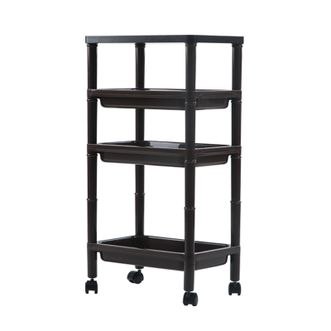 茶花（CHAHUA）多纳可移动四层置物架落地多层家用可移动带轮推车厨房卫生间浴室置物架113002