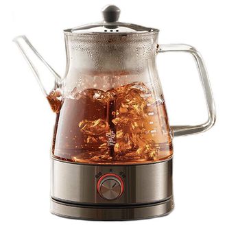 鸣盏煮茶器黑茶多功煮茶壶喷淋式煮茶壶玻璃电水壶热水壶烧水壶电热MZ-8008D