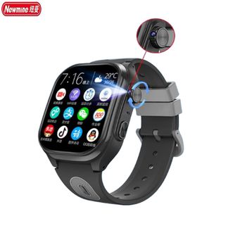 纽曼（Newmine）  儿童电话手表T99【黑色】4G智能全网通wifi视频通话多功能定位初高中小学生男女孩童青少年电信版手环