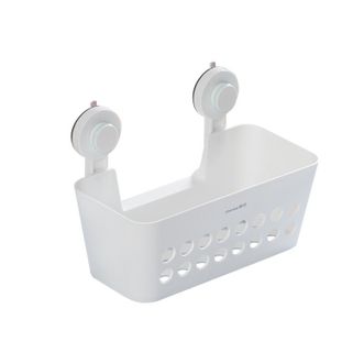 茶花（CHAHUA）卡乐免打孔吸壁收纳篮置物架吸盘架免打孔壁挂式255008