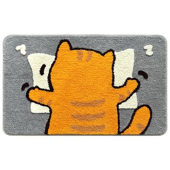 大江地垫地毯植绒浴室吸水垫-憨憨猫-45*65cm