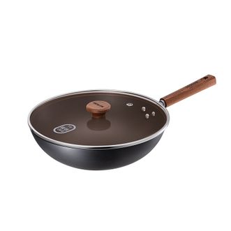 德世朗（DESLON）  膳享极铁无涂层爆炒锅做饭炒菜高温铁锅不粘 适用各种炉具燃气灶电磁炉电陶炉 DFS-C849A