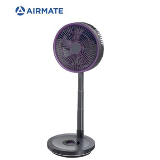 艾美特/Airmate  折叠扇可伸缩收纳桌面静音遥控无线充电台式usb充电柔光夜灯遥控电风扇CM-RD28